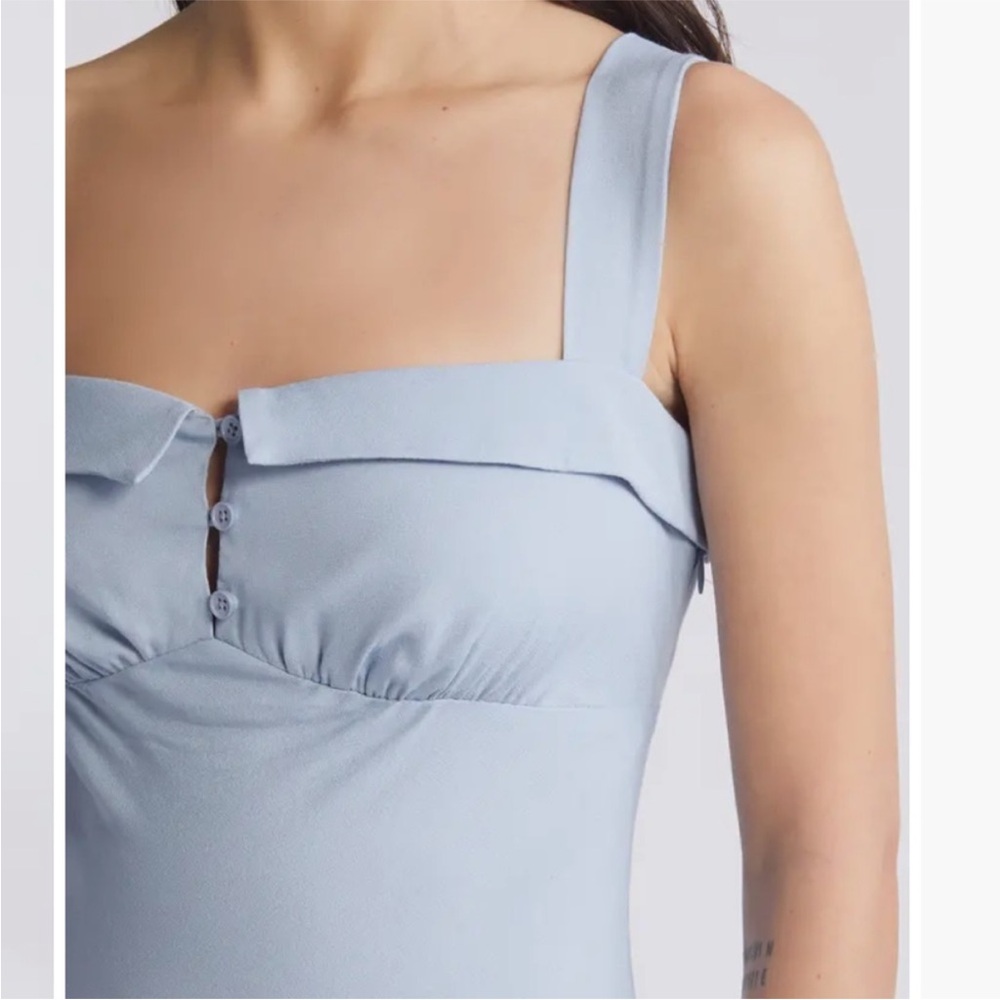 New Reformation Tancy Button Front Midi Dress In … - image 3